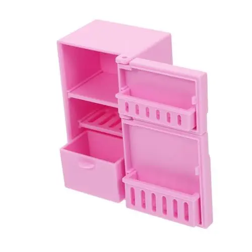 Produktbild: DIKACA 1stk Kühlschrank Modell Mini-kühlschrank Kühlschrank Spielen Decoraciones para Sala De Casa Miniaturregal Mini-möbelmodell Mini Kühlschrank Plastik Kind Lebensmittel Statuette