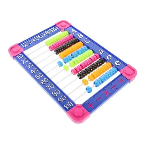 Produktbild: DIKACA 2 STK Abakus Mathe-Spielzeug Zählrahmen Perlenspielzeug zum Zählen von Zahlen Soroban-Rechner kindererziehung aufklärung Kinder Kinderspielzeug Kinder zählen Spielzeug Plastik