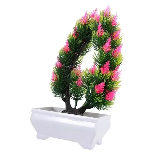 Produktbild: DIKACA Elegante Kunstpflanzen in Töpfen kleiner künstlicher Bonsai-Baum natürliches Grün für die Inneneinrichtung