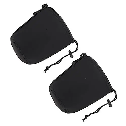Produktbild: DIKACA 2st Tasche Für Kameraobjektive Linsenetui Aus Neopren Linsentasche Kameraobjektivtasche Aus Neopren Objektivbeutel Aus Neopren Tasche Für Objektivbeutel Schutzhülle Groß