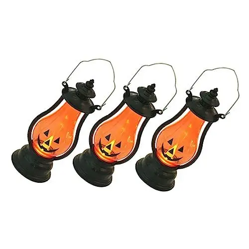 Produktbild: DIKACA 3St Halloween-Kürbislaterne zünden Sie Jack-o-Laterne-Kürbisse an Hängende Kürbislichter halloween dekoration halloween-dekoration Kürbislaterne aus Kunststoff Halloween-Laterne