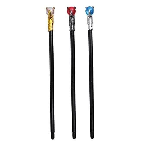 Produktbild: DIKACA 3 STK Cosplay-Stock Kostüm Requisitenstock Vampir-Accessoires Für Männer Spazierstöcke Dekorativ Gehstock Prop Zepter Für Kinder Halloween Cosplay Cane Kleidung Mann Plastik Bilden