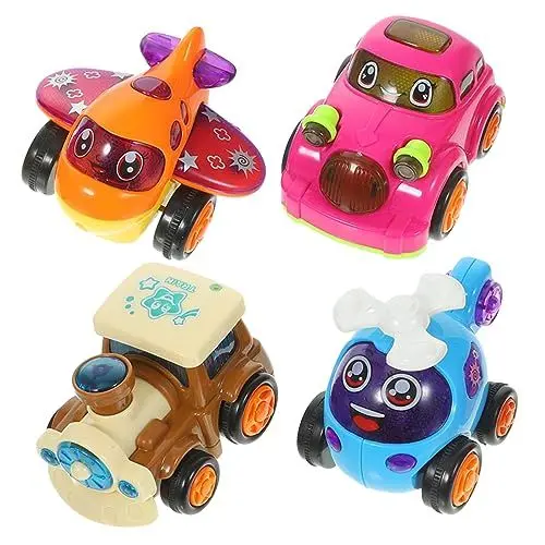 Produktbild: DIKACA 4 Stück Tragbare Spielzeugautos Für Verschleißfestes Und Interessantes Kinderspielzeug Perfekt Für Unterwegs Und Kinderzubehör Ideal Für Jungen Und ädchen Ab 3 Jahren