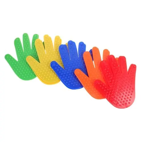 Produktbild: DIKACA 5 Paar Handform-Marker Tennisboden-Marker Fußball-trainingsmarker Sicheres PVC Multifunktional