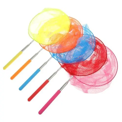 Produktbild: DIKACA 5 Stücke Teleskop Schmetterling Fang Netze Kinder Outdoor Spielzeug Fischernetze