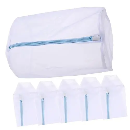 Produktbild: DIKACA 5st Kleidersack Aus Polyester Waschbeutel Aus Mesh Wiederverwendbare Wäschesäcke Waschbeutel Für Kleidung Wäschenetz Wäsche Waschbeutel Schlafkissennetz Metall Unterwäsche Maschine