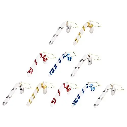 Produktbild: DIKACA 60st Weihnachtsstock Zuckerstange Weihnachtsbaum Zuckerstangendekoration Weihnachtsbaum Weihnachtsbaum Zuckerstangen Weihnachts-hüpfburgen Geschenktasche Haushalt 7c PVC