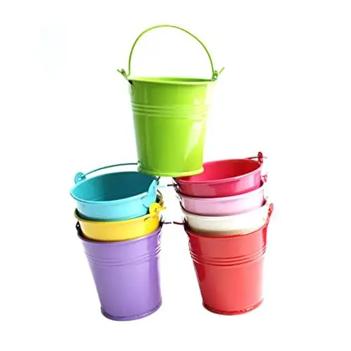 Produktbild: DIKACA 6 STK Balkonpflanze Pflanzer Terrassenpflanzer Wohnkultur Korbpflanzer Pflanzentöpfe Balkon Garten Töpfe Pommes-Eimer Töpfe Für Pflanzen Wand Pflanzkübel Kind Hängend Snack-Eimer
