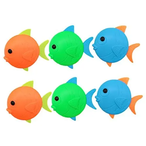Produktbild: DIKACA Unterwasser-Abenteuer 6 Stück Sinkende Fische Tauchspielzeug Für Jungen Und Mädchen Badebecken Zufällige Farbe