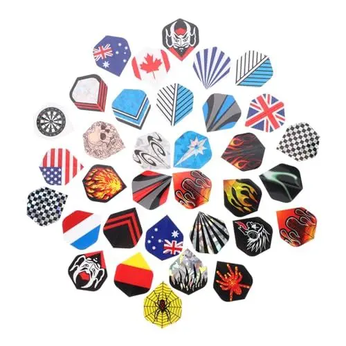 Produktbild: DIKACA 90st Zubehör Für Dartflügel Dekoratives Dartzubehör Pfeilschwänze Pfeilschwanz Flights Für Reibungsloses Fliegen Dartscheibe Licht Dartschwänze Balancieren Draussen Suite PVC