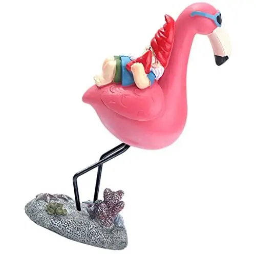 Produktbild: DIKACA Flamingo GNOME Statue Garten GNOME Decor Harz Für Outdoor Skulptur Für Hause