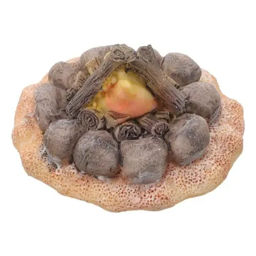 Produktbild: DIKACA Harz DIY Kleine Ornamente Lagerfeuer Feuer Haufen Garten Ornamente Mikro Landschaft Landschaftsbau Requisiten Urlaub Dekoration Handgemachte DIY Zubehör Künstliches Feuer Im Baby