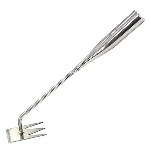 Produktbild: DIKACA Gartenhelfer Unkraut Unkrautstecher Rasen Manueller Jätrechen Für Unkrautentfernung 30 Cm Rostfreier Stahl Ergonomischer Griff Vielseitiges Jätgerät Für Garten Beete Und Blumenbeete