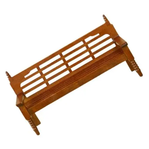 Produktbild: DIKACA Mikrolandschaftsparkbank Mini-parkbänke Miniatur-parkbank Modellbänke Mini-loungesessel Puppenstubensessel Puppenhaus-landschaftsdekorationen Miniaturbank Dekorativ Holz Brown