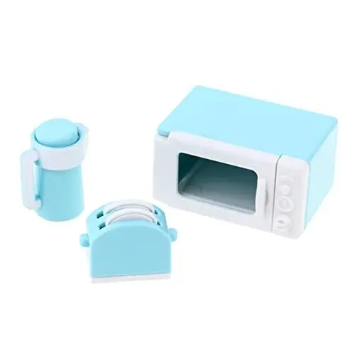 Produktbild: DIKACA Mikrowelle Wasserkocher & Brotbackmaschine Im Mini Für Das Kinderzimmer Und Das Babyzimmer Ideal Für Kreative Rollenspiele Der Familie
