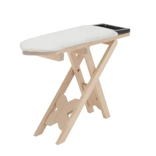 Produktbild: DIKACA Puppenhaus Bügeltisch Miniatur-wäschemöbel Decoraciones para Sala De Casa Bügelbrett Für Puppen Miniatur-bügelbrett Waschraum Miniaturen Eisen Spielset Haushalt Baby Holz