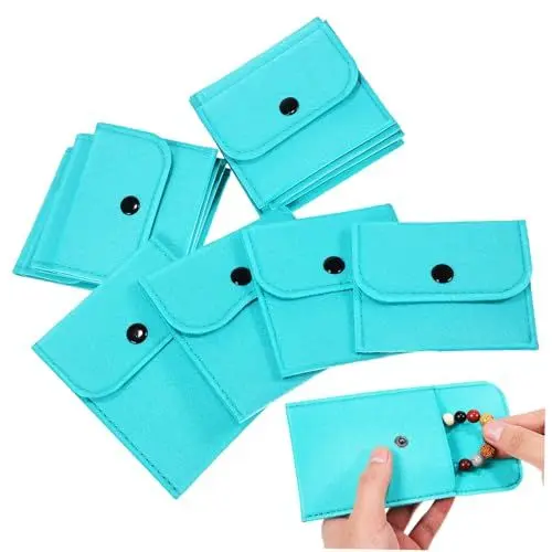 Produktbild: DIKACA Schmucktaschen 12 Stück Schmuckbeutel Schmuckbeutel Große Halskettenbeutel Schmuckbeutel Für Frauen Armbandverpackung Armbandhalter Schmuckverpackung Für Kleine Unternehmen Herren