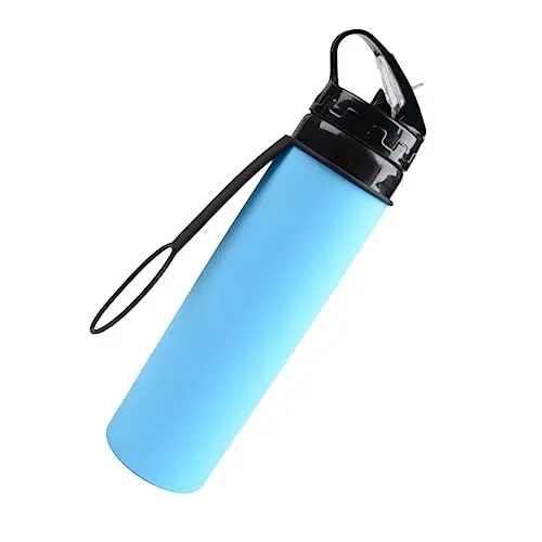 Produktbild: DIKACA Tasse Camping-Strohflasche Fahrrad wasserflasche Faltbare Wasserflasche zusammenklappbare Wasserflasche sportwasserflasche für Kinder Faltbare Sportflasche groß Trinkflasche