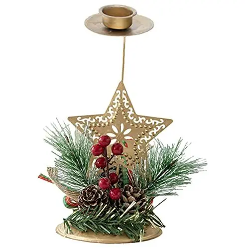 Produktbild: DIKACA Weihnachtskerze Weihnachtskerzenhalter Aus Hochwertigem Dekorativer Kerzenständer Für Festliche Anlässe Ideal Für Weihnachtsfeiern Und Tischdekoration Set Mit Elegantem Candle Duftkerzen