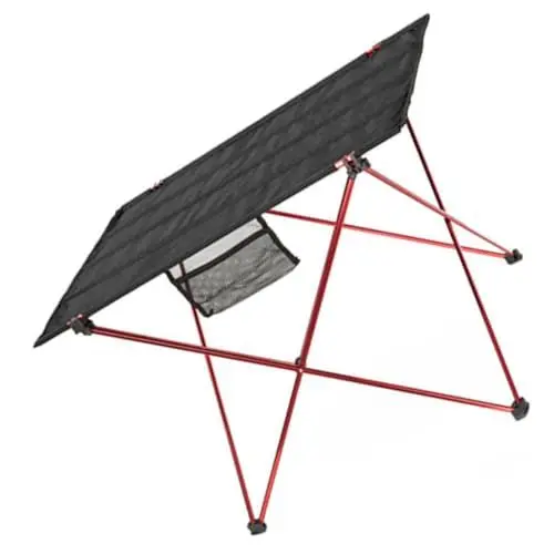 Produktbild: DIKACA Campingtisch Tragetasche Klapptisch aus Aluminium für den Außenbereich tragbarer Picknicktisch Rot Medium