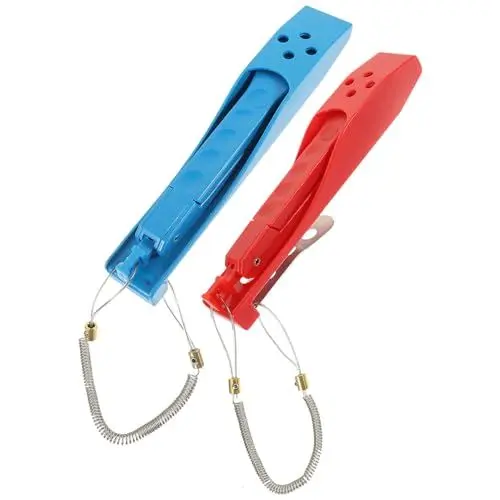 Produktbild: DIKACA tatsächl present ideas Angelzangen-Set Fischfangwerkzeug Fischgreifer Angelzange aus Kunststoff Fischhalter Fische fangen Angelclip Befestigung Angelausrüstung Gestreifter Barsch