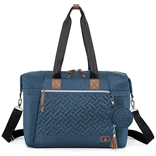 Produktbild: Dikaslon Wickeltasche mit Schnullertasche und Wickelunterlage, Große Reisewindeltasche für Mama und Papa, Multifunktions-Babytasche für Jungen und Mädchen, Marineblau