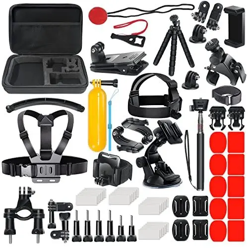 Produktbild: DIKER 70 in 1 Zubehör Set Action Cam, Accessory Kit für GoPro Hero Black 12 11 10 9 8 7, AKASO, DJI Osmo Action, Insta360 one, XIAOMI 4K