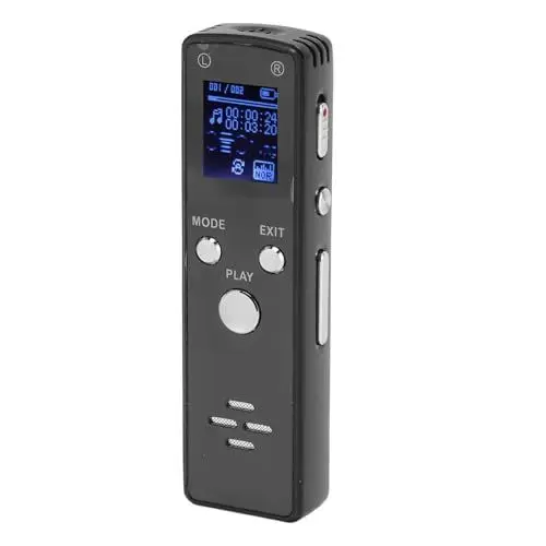 Produktbild: Diktiergerät, 220 MAh, Digitales Diktiergerät, Multifunktionale Rauschunterdrückung aus Zinklegierung für Meetings für Musik (32GB)