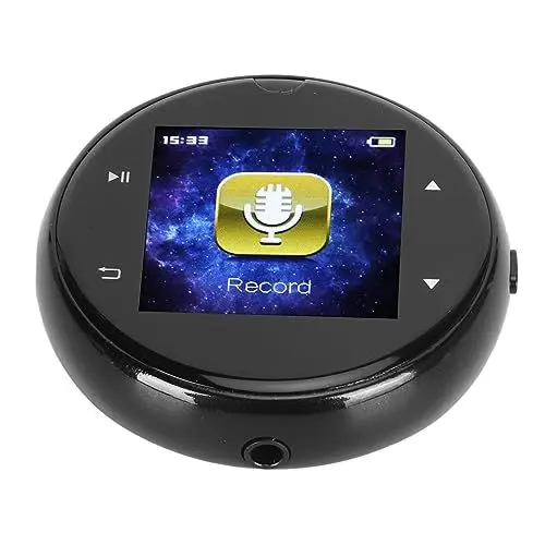Produktbild: Diktiergerät, Digitaler Bluetooth 4.2-Touch-Control-Diktiergerät mit UKW-Radio, Dual-PCM-Mikrofon, Tragbarer MP3-Musikplayer mit Verlustfreiem Sound für Vorlesungen (32 GB)