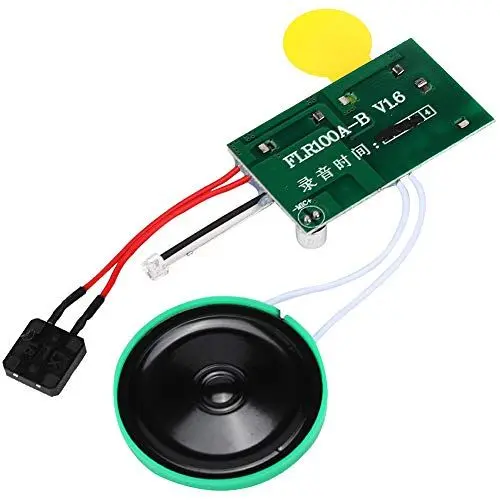 Produktbild: Diktiergerät für Kuscheltier-Grußkarten-Soundmodul 4 Minuten DIY Beschreibbares Grußkartenmodul Light Sense Voice Sound Record Chip (Loop Play) (Schleife)