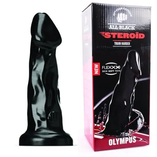 Produktbild: Dildo Steroid ” Olympus ” 42,0×10,2-12,0cm, schwarz, realistisches Hautweiches Flexxx Material, Unisex