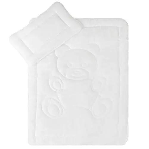 Produktbild: DILUMA Kinderbetten Set Teddy 2-teilig - Kinderbettdecke 100x135 cm und Kopfkissen 40x60 cm - Kindersteppbett und Kissen - Bettdecken Set Kinder Baby - Schadstoffgeprüft nach Öko-Tex 100