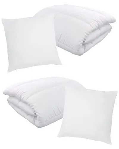 Produktbild: DILUMA Winter Bettenset 135x200 cm 4-teilig - Besonders Warm - 2X Bettdecke 135x200 cm + 2X Kopfkissen 80x80 cm - Bettdecke und Kissen Set - Winterbettdecken Set mit Kissen 135x200 - Oeko-TEX 100