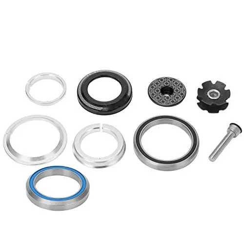 Produktbild: Dilwe Fahrrad-Vorbau-Steuersatz, 42 X 52 Mm Staubdichter und Wasserdichter Rennrad-Vordergabel-Vorbau-Steuersatz(Schwarz) and Spare Parts