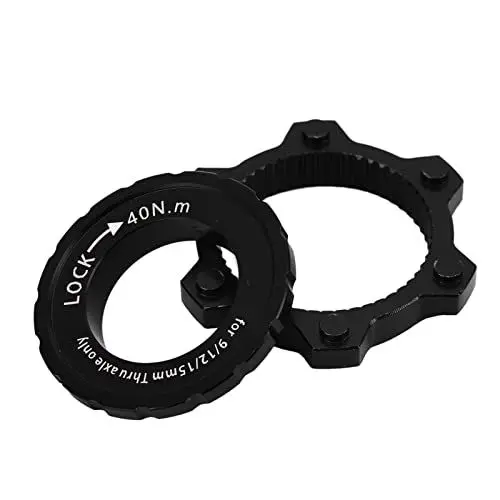 Produktbild: Dilwe Fahrradnabe, Scheibenbremse, Centerlock-Adapter, Aluminiumlegierung, Centerlock auf 6-Loch-Adapter (schwarz) (Black)