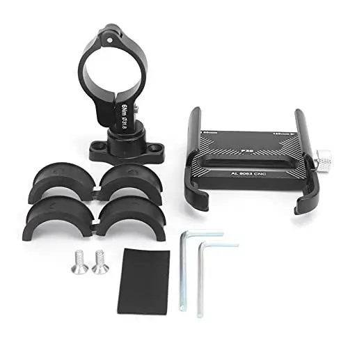 Produktbild: Dilwe P30 Alu Fahrrad Handyhalter, Einstellbare Fahrrad Handyhalterung - f¨¹r 60?100mm - Verdickt das Kissen - St?rkt das Kissen - Reduziert VibrationenElectric refitting