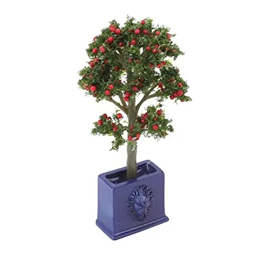 Produktbild: Dilwe Miniatur-Puppenhaus-Pflanzen, 3 Stück Miniatur-Puppenhaus-Pflanzen, Künstliches Obstbaum-Modell für Puppenhaus-Dekoration Im Maßstab 1:12