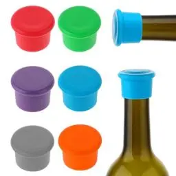 Produktbild: Dimeho 6 Stück Bunt Flaschenverschluss Silikon Kronkorken Wiederverwendbar Flaschen Deckel Verschluss Siegel Flaschen Verschluss Bierflaschenverschlüsse für Saft Bier Siegel Glasflaschen