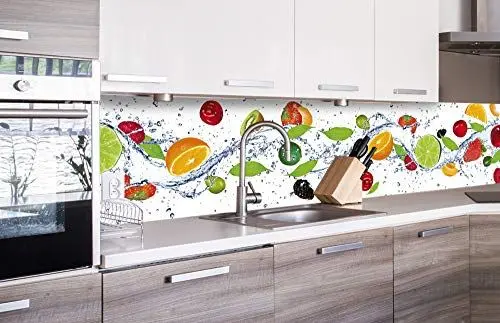Produktbild: Küchenrückwand Folie selbstklebend Obst | Klebefolie - Dekofolie - Spritzschutz für Küche | Premium QUALITÄT - Made in EU | 260 x 60 cm