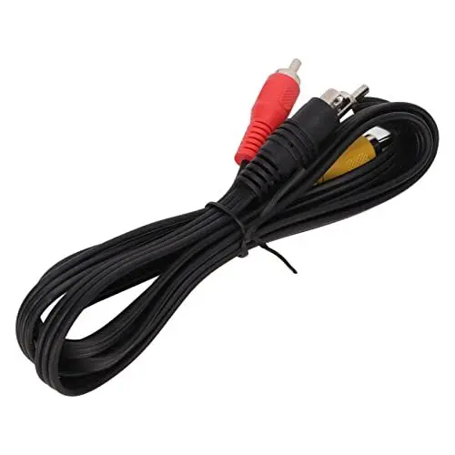 Produktbild: DIN 7 Pin auf 3 Cinch Kabel, DIN 7 Pin Stecker auf 3 Cinch Stecker Videokabel, Cinch Videokabel, Rot, Gelb und weiß, 1,5 m.