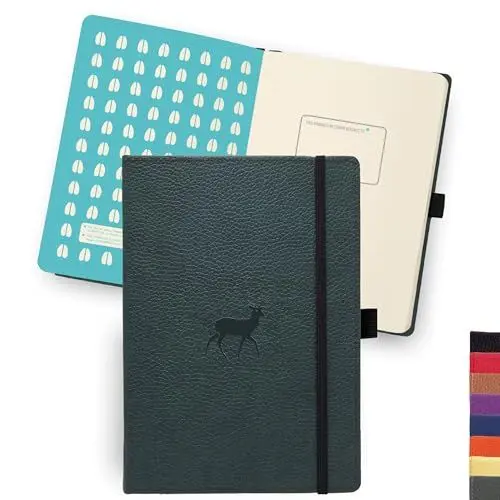 Produktbild: Dingbats* - Tierwelt Notizbuch A5 Kariert - Hardcover aus veganem Leder für Arbeit, Reisen, Uni - mit elastischem Verschlussband