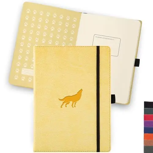 Produktbild: Dingbats* - Tierwelt Notizbuch A5 Liniert - Hardcover aus veganem Leder für Arbeit, Reisen, Uni - mit elastischem Verschlussband