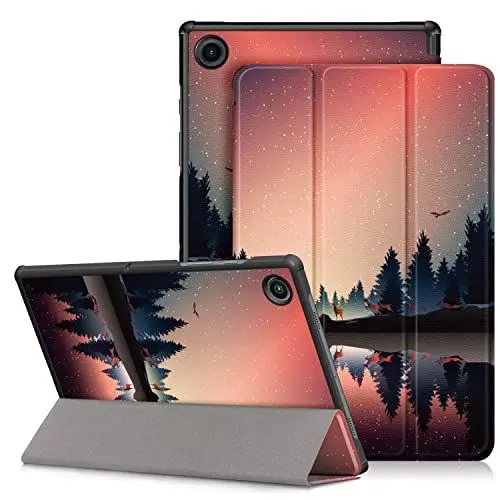 Produktbild: DINGGUAGUA Hülle für Samsung Galaxy Tab A8 SM-X200/X205 10.5 Zoll Tablette Ultra Dünn Schutzhülle mit Auto Schlaf/Wach und Ständer Funktion,Dämmerung