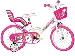 Produktbild: Dino Bikes 144R-UN, Einhorn, Fahrrad, Weiß/Rosa