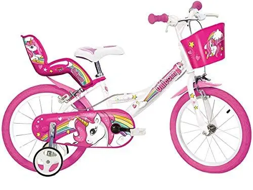 Produktbild: Dino Bikes 144R-UN, Einhorn, Fahrrad, Weiß/Rosa