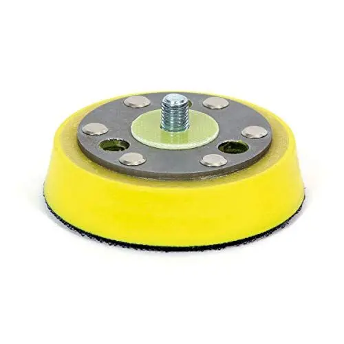 Produktbild: Dino KRAFTPAKET 640345 75mm-Stützteller-5/16-24 mit Klett Polierteller für Exzenter Poliermaschine 650W-9mm Hub, Gelb