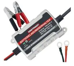 Produktbild: Dino KRAFTPAKET 750mAh-6V/12V Erhaltungsladegerät/Intelligentes und voll-automatisches Ladungserhaltungsgerät/Für Blei-Säure, GEL, EFB, AGM-Batterie/KFZ-Batterie-Ladegerät Auto, Motorrad, PKW, Boot