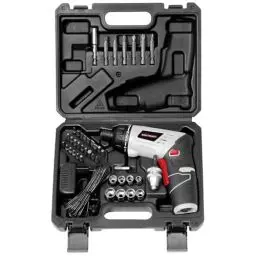 Produktbild: Dino KRAFTPAKET Mini-Akkuschrauber-Set Multiplex 3.6V 5Nm 41-TLG Komplett-Set mit Bohrfutter für als Akku-Bohrschrauber