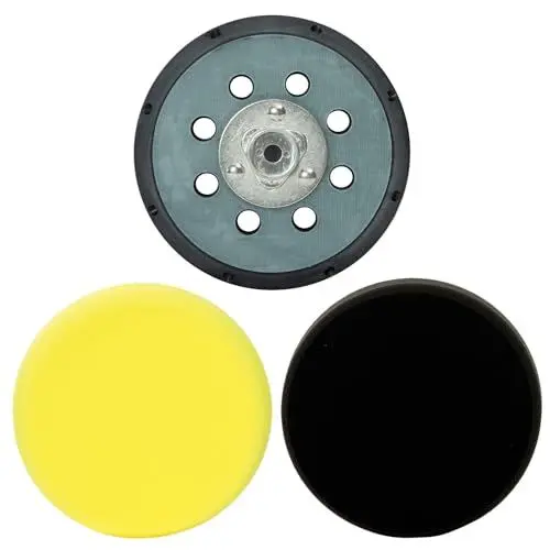 Produktbild: Dino KRAFTPAKET UPGRADE-Set bestehend aus 125mm Stützteller und Polierpads. Passend zu Exzenter Poliermaschine 21mm-720W (640213) für die Auto Politur