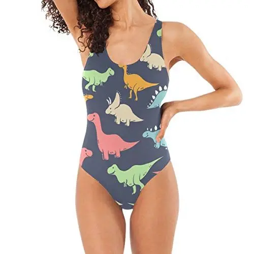 Produktbild: Dinosaure Dragon Joie Badeanzug Damen Badeanzüge Einteilier Bademode Sportlich Schwimmanzug Monokini für Mädchen